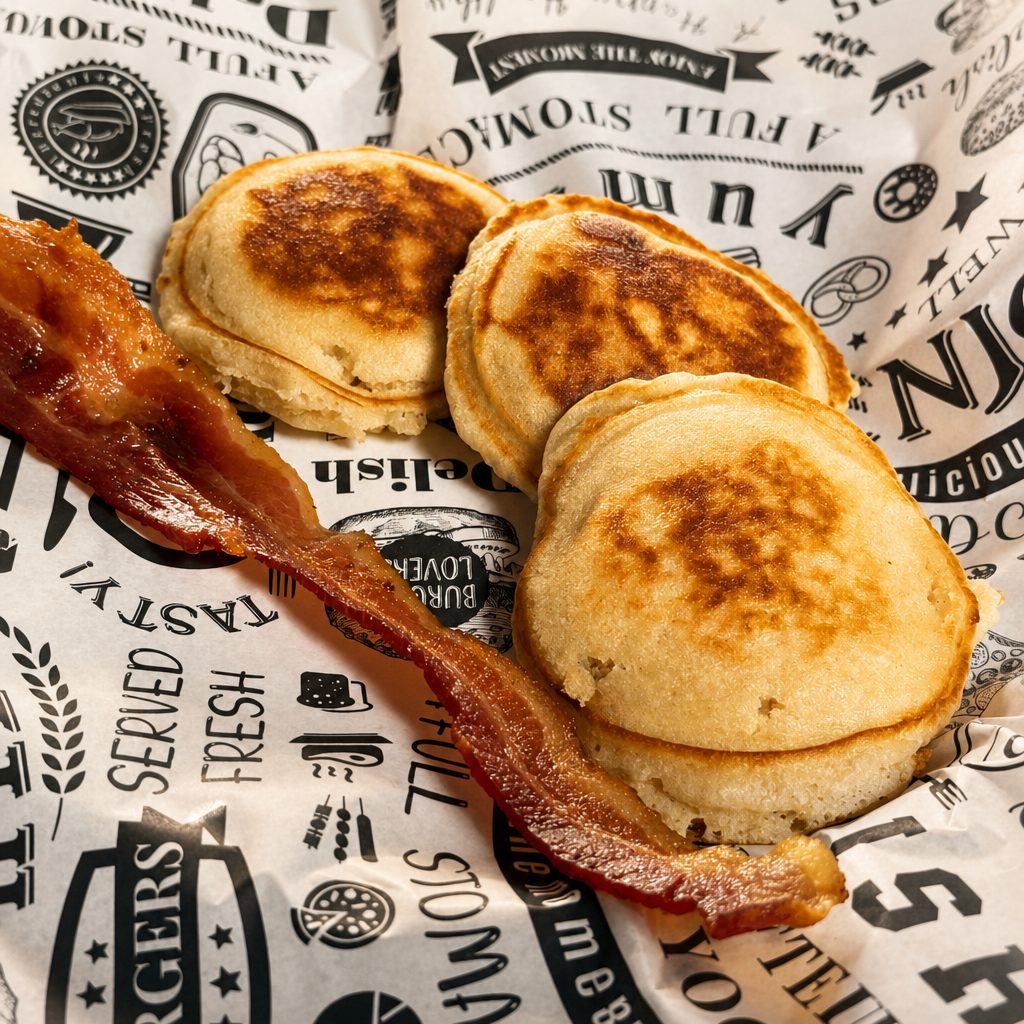 Kids Mini Pancake with Choice of Meat.