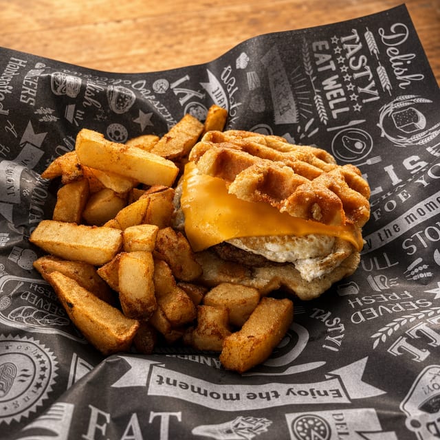 Gourmet Waffle Sandwich.